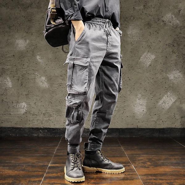 men's pants 2021 autumn winter fashion en's military joggers multi pocket loose trousers male casual sweatpants cargo f249, Black
men's pants 2021 autumn winter fashion en's military joggers multi pocket loose trousers male casual sweatpants cargo f249, Black