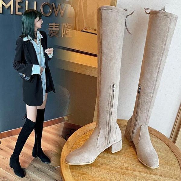 boots over the knee women shoes fashion square heel toe flock 2021 winter short fur warm d649, Black
boots over the knee women shoes fashion square heel toe flock 2021 winter short fur warm d649, Black