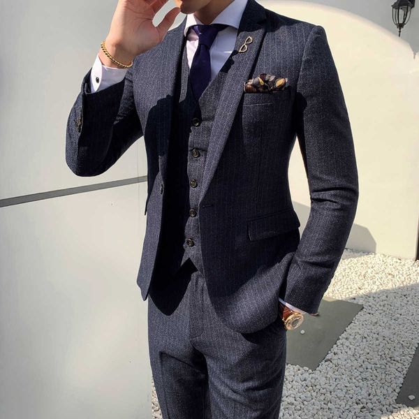 men's suits & blazers men boutique groom wedding formal set jackets+vest+pants 3-piece casual business 39sw, White;black
men's suits & blazers men boutique groom wedding formal set jackets+vest+pants 3-piece casual business 39sw, White;black