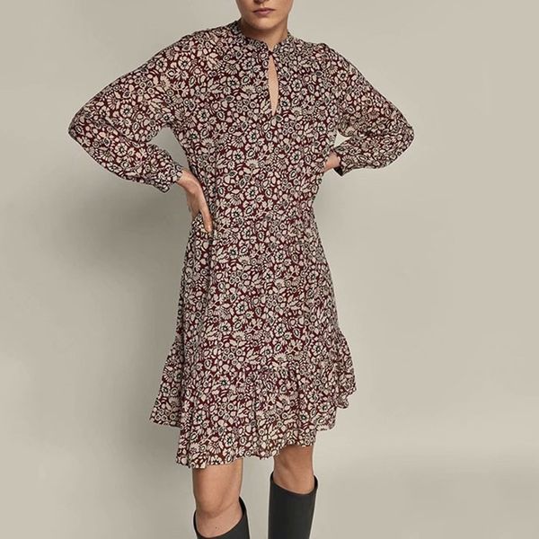 2021 spring and autumn new elegant round neck long sleeve floral print fashion all-match women o6nb, Black;gray
2021 spring and autumn new elegant round neck long sleeve floral print fashion all-match women o6nb, Black;gray