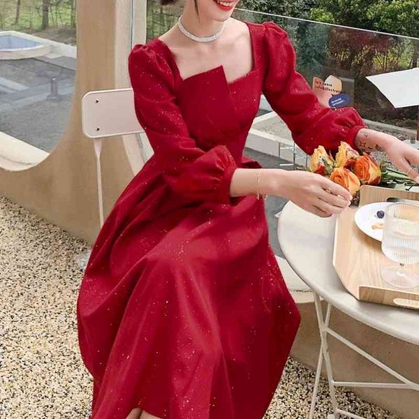 casual dresses winter evening party women elegant korean puffer sleeve y2k midi vintage fashion clothing chic vaqb, Black;gray
casual dresses winter evening party women elegant korean puffer sleeve y2k midi vintage fashion clothing chic vaqb, Black;gray