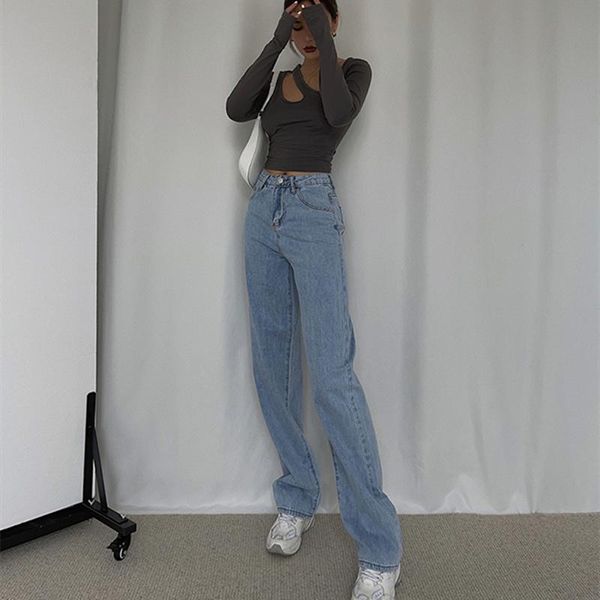 women's jeans women vintage straight leg denim pants high waist slim autumn winter casual fashion bottom harajuku trousers, Blue
women's jeans women vintage straight leg denim pants high waist slim autumn winter casual fashion bottom harajuku trousers, Blue