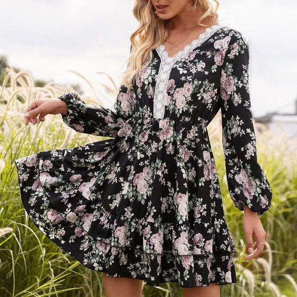 casual dresses etosell fashion beach dress bohemian women paisley floral prints lace v-neck, Black;gray
casual dresses etosell fashion beach dress bohemian women paisley floral prints lace v-neck, Black;gray