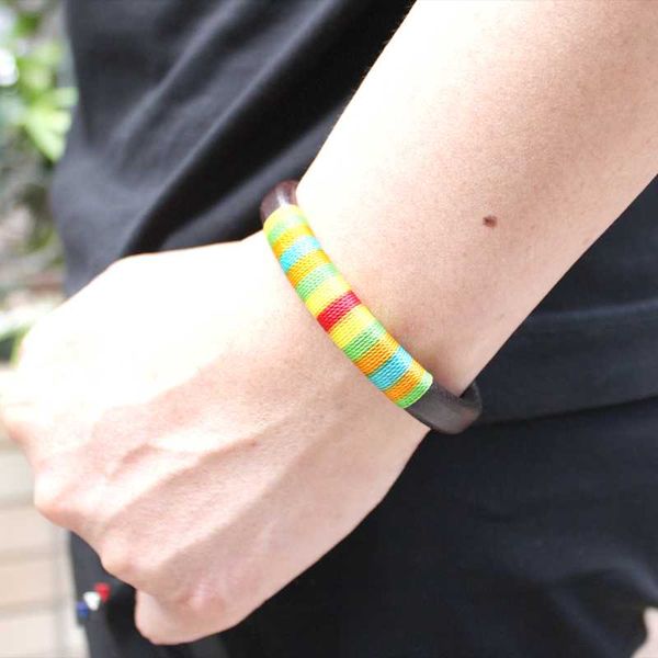 bangle 2021 classic leather rope weaving color men's punk style bracelet jewelry gift female couple, Black
bangle 2021 classic leather rope weaving color men's punk style bracelet jewelry gift female couple, Black