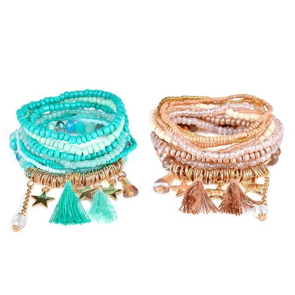 charm bracelets fashion ethnic boho multilayer tassel bead bracelet bangle trendy party gift, Golden;silver
charm bracelets fashion ethnic boho multilayer tassel bead bracelet bangle trendy party gift, Golden;silver