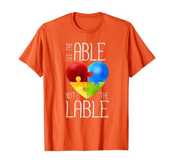 see the able not the label shirts cute autism awareness t-shirt, White;black