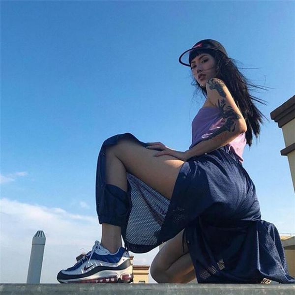 women's pants & capris lusofie 2021 mesh button-spliced split hip hop high waist loose trousers fashion streetwear lace up, Black;white
women's pants & capris lusofie 2021 mesh button-spliced split hip hop high waist loose trousers fashion streetwear lace up, Black;white