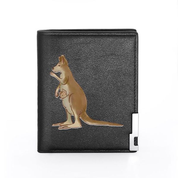 cute kangaroo printing leather wallet men women bifold holder short purse male, Red;black
cute kangaroo printing leather wallet men women bifold holder short purse male, Red;black