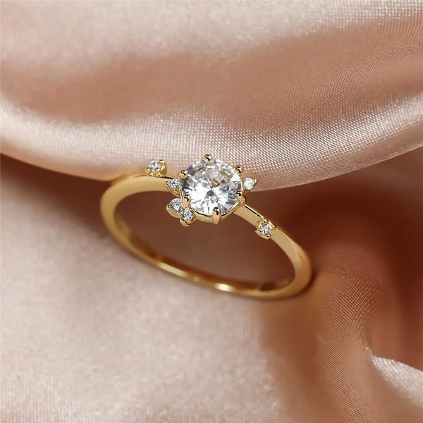 wedding rings female classic white round crystal engagement ring rose gold silver color thin for women cute bride zircon jewelry, Slivery;golden
wedding rings female classic white round crystal engagement ring rose gold silver color thin for women cute bride zircon jewelry, Slivery;golden