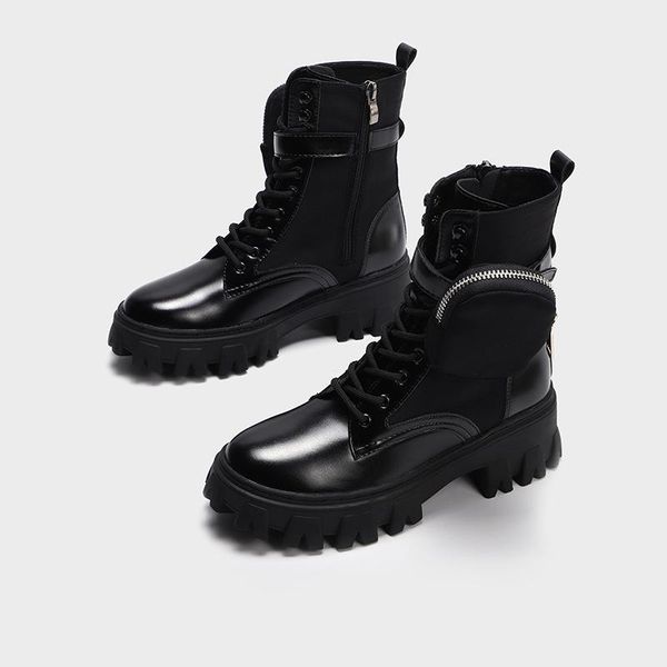 boots winter 2021 muffin thick soled short british style locomotive pocket fashion women's, Black
boots winter 2021 muffin thick soled short british style locomotive pocket fashion women's, Black
