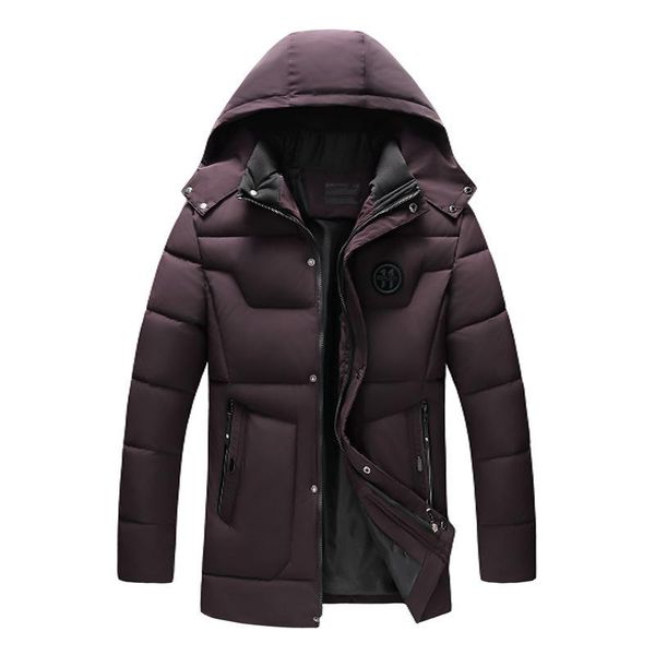 men's jackets cotton padded clothes medium and long middle-aged, Black;brown 
men's jackets cotton padded clothes medium and long middle-aged, Black;brown