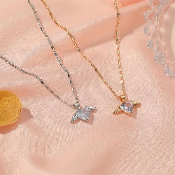 2021 original heart of an angel lover necklaces fashion europen women alloy long pendant necklace jewelry for valentine's day, Silver
2021 original heart of an angel lover necklaces fashion europen women alloy long pendant necklace jewelry for valentine's day, Silver