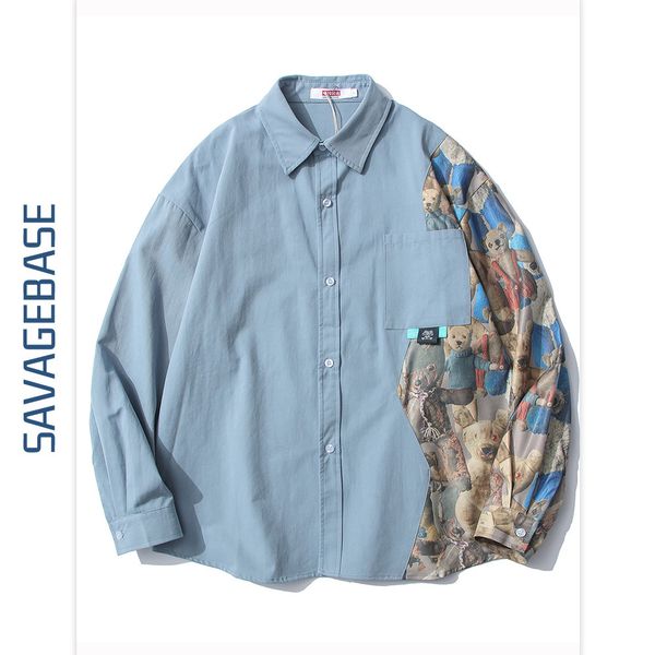 high street fashion spring clothes bear ancient shirt bf style couple coat splicing tooling long sleeve shirt man, White;black
high street fashion spring clothes bear ancient shirt bf style couple coat splicing tooling long sleeve shirt man, White;black