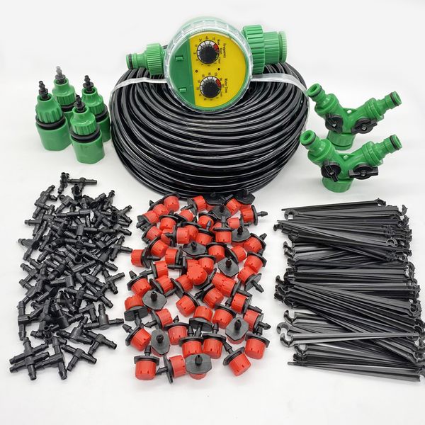 50m self automatic garden watering system water drip irrigation system plant watering kit irrigation drippers mist set
50m self automatic garden watering system water drip irrigation system plant watering kit irrigation drippers mist set