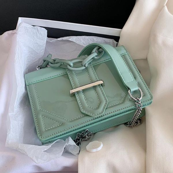 cross body solid color square crossbody bag 2021 summer quality patent leather women's designer handbag chain shoulder messenger
cross body solid color square crossbody bag 2021 summer quality patent leather women's designer handbag chain shoulder messenger