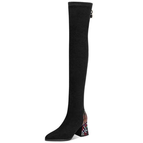 boots full grain genuine leather handmade sheepskin pointed toe high heels over the knee black shoes for woman short zipper
boots full grain genuine leather handmade sheepskin pointed toe high heels over the knee black shoes for woman short zipper