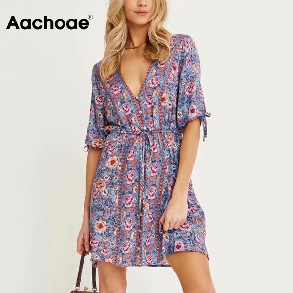 casual dresses aachoae women v neck floral print vintage mini dress bow tie short sleeve summer party ladies elastic waist sundress, Black;gray
casual dresses aachoae women v neck floral print vintage mini dress bow tie short sleeve summer party ladies elastic waist sundress, Black;gray