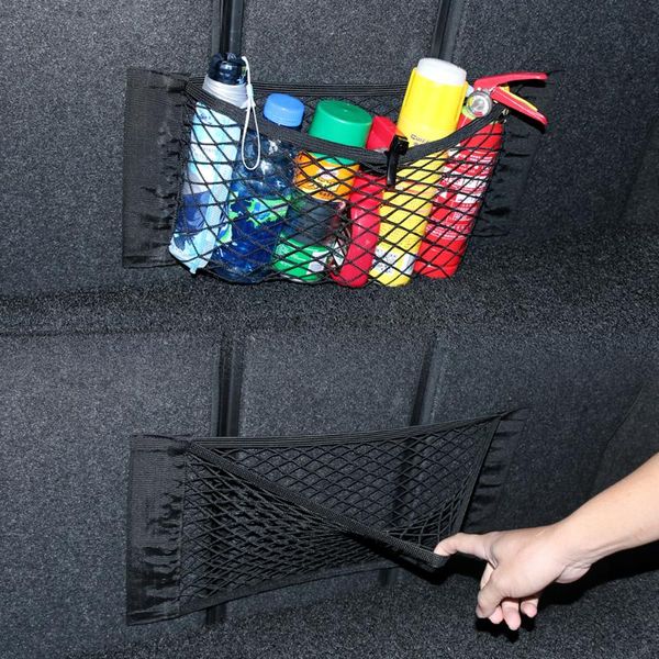 car organizer back rear trunk seat storage bag mesh auto double-deck elastic string net magic sticker pocket organizers
car organizer back rear trunk seat storage bag mesh auto double-deck elastic string net magic sticker pocket organizers