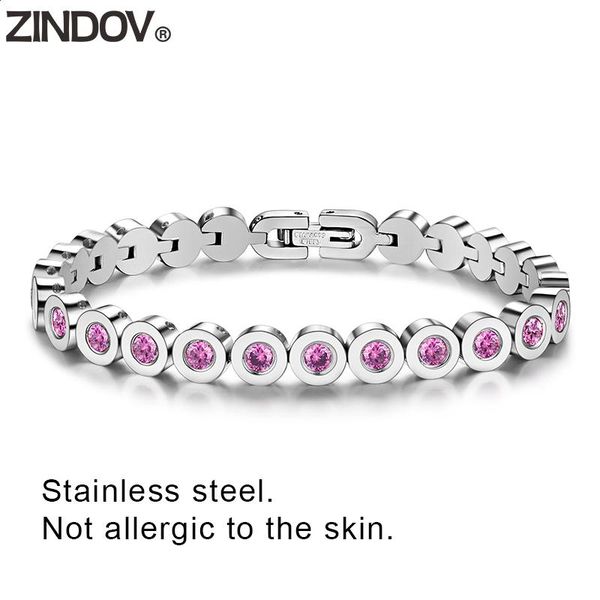 link, chain zindov pink cz tennis bracelets women stainless steel gold rose trendy brand jewelry accessory for ladies girls 2021, Black
link, chain zindov pink cz tennis bracelets women stainless steel gold rose trendy brand jewelry accessory for ladies girls 2021, Black