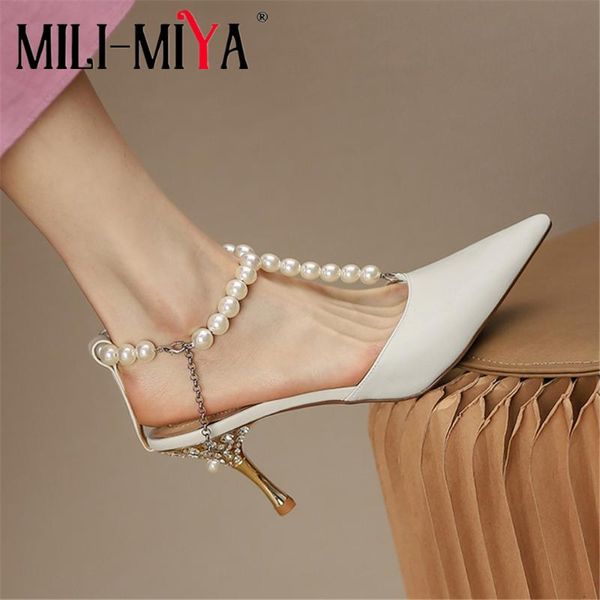 mili-miya fashion string bead ankle wrap women genuine leather sandals thin crystal heels pointed toe buckle strap dress party, Black
mili-miya fashion string bead ankle wrap women genuine leather sandals thin crystal heels pointed toe buckle strap dress party, Black