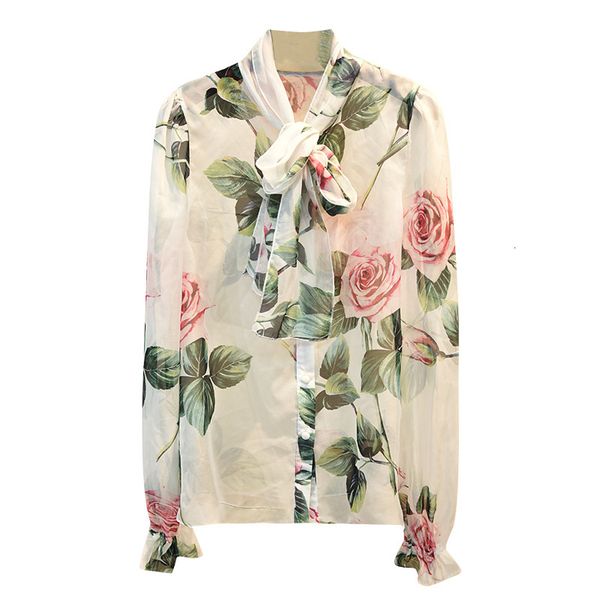 2021 new elegant bow floral printed long sleeve chiffon blouses womens autumn runway designers tyez, White
2021 new elegant bow floral printed long sleeve chiffon blouses womens autumn runway designers tyez, White