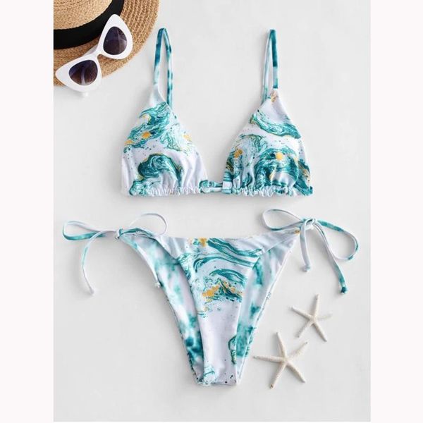 women's swimwear 2021 girl bikini set tie-dye camisole reversible swimsuit side tie female two-pieces summer bather bathing suit, White;black
women's swimwear 2021 girl bikini set tie-dye camisole reversible swimsuit side tie female two-pieces summer bather bathing suit, White;black