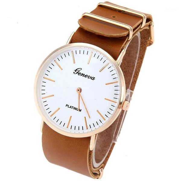 wristwatches geneva pu leather wristwatch men minimalist watch woman vintage fashion casual dress belt bracelet, Slivery;brown
wristwatches geneva pu leather wristwatch men minimalist watch woman vintage fashion casual dress belt bracelet, Slivery;brown