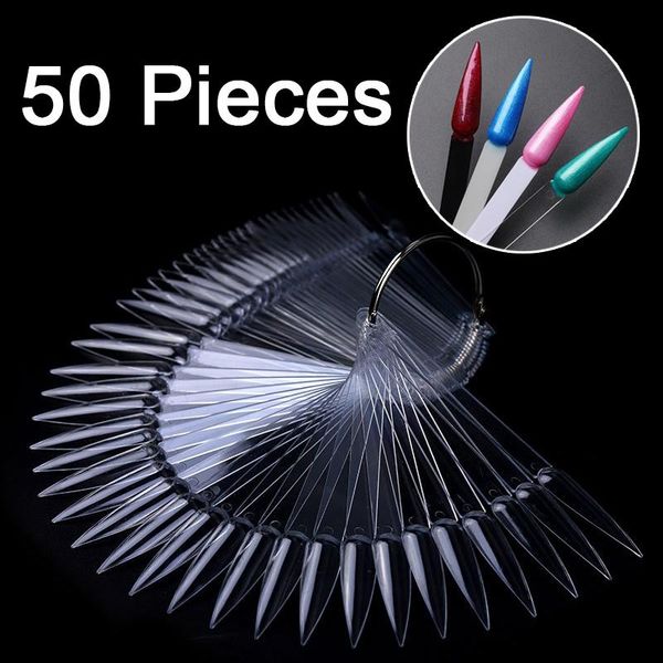 false nails 50pcs fake nail art polish color card acrylic chart palette sharp fan tips detachable practice display stand tools, Red;gold
false nails 50pcs fake nail art polish color card acrylic chart palette sharp fan tips detachable practice display stand tools, Red;gold