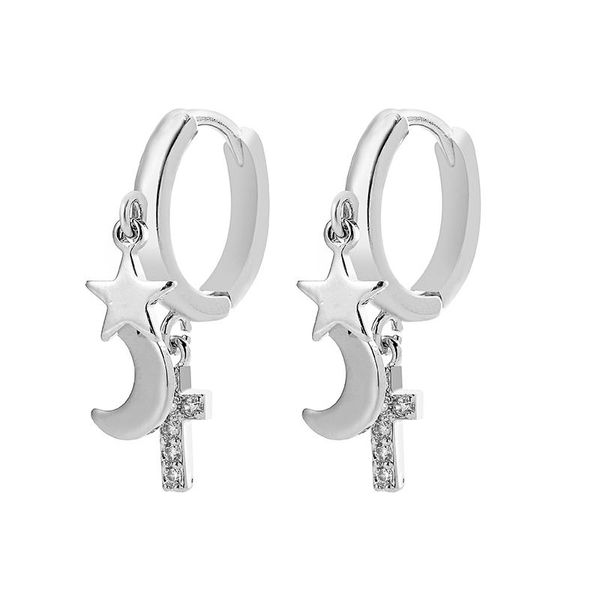 hoop & huggie arrival inlaid zircon moon star cross small earrings simple korean style earring for women birthday jewelry, Golden;silver
hoop & huggie arrival inlaid zircon moon star cross small earrings simple korean style earring for women birthday jewelry, Golden;silver