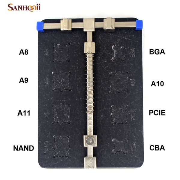 mobile phone stainless steel anti-static repair board pcb holder for iphone logic board a8 a9 a10 a11 chip fixture gadgets zm56
mobile phone stainless steel anti-static repair board pcb holder for iphone logic board a8 a9 a10 a11 chip fixture gadgets zm56