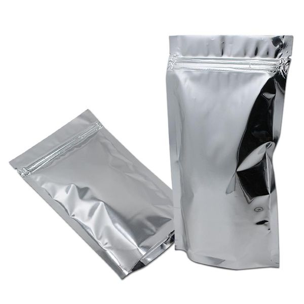 gift wrap 50pcs glossy silver stand up aluminum foil food storage bag mylar zipper snack dried flower heat seal package bags
gift wrap 50pcs glossy silver stand up aluminum foil food storage bag mylar zipper snack dried flower heat seal package bags