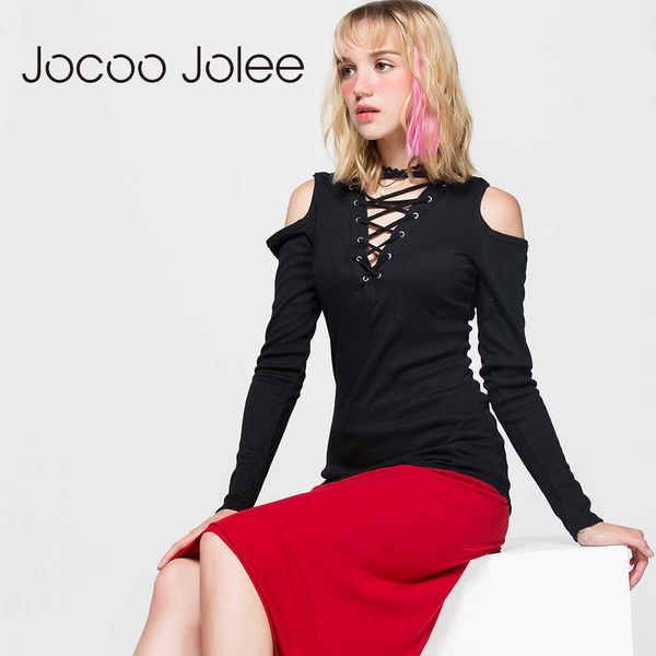 jocoo jolee criss cross tie up women ribbed t shirts deep v-neck t-shirt with off the shoulder lace up crop for ladies 210619, White
jocoo jolee criss cross tie up women ribbed t shirts deep v-neck t-shirt with off the shoulder lace up crop for ladies 210619, White