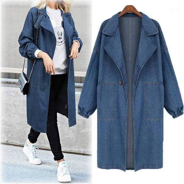 women plus size casual long sleeve single buckle solid turn-down collar denim jacket long jean coat outwear overcoat with pocket1, Tan;black
women plus size casual long sleeve single buckle solid turn-down collar denim jacket long jean coat outwear overcoat with pocket1, Tan;black