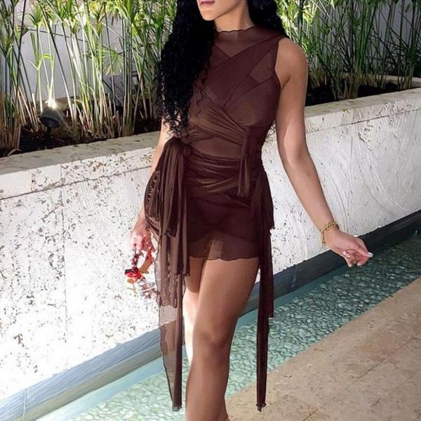 casual dresses ribbons mesh see through bodycon party women clubwear mini dress solid sleeveless female outfits basic, Black;gray
casual dresses ribbons mesh see through bodycon party women clubwear mini dress solid sleeveless female outfits basic, Black;gray