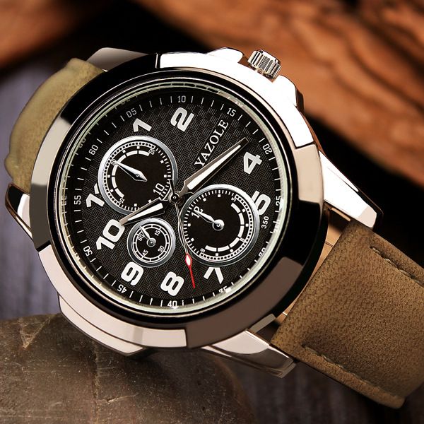 yazole350 men's sports watch new non-mechanical quartz belt creative luminous waterproof, Slivery;brown
yazole350 men's sports watch new non-mechanical quartz belt creative luminous waterproof, Slivery;brown