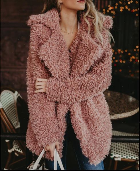 womens coat long imitation fur outwear loose wild autumn winter new fashion wild jacket soft warm lapel medium overcoat, Black;brown
womens coat long imitation fur outwear loose wild autumn winter new fashion wild jacket soft warm lapel medium overcoat, Black;brown