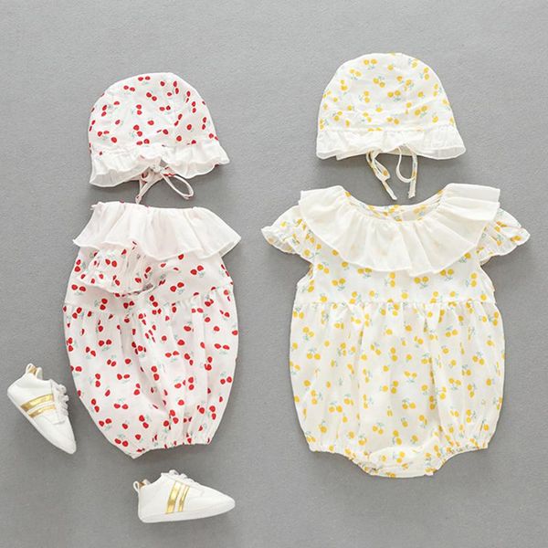 clothing sets summer cute baby girl short sleeve rompers cherry printing kids born clothes, White
clothing sets summer cute baby girl short sleeve rompers cherry printing kids born clothes, White