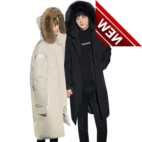 mens 90% white duck down jacket new medium long thickened hooded casual men's coat large fur collar, Black
mens 90% white duck down jacket new medium long thickened hooded casual men's coat large fur collar, Black