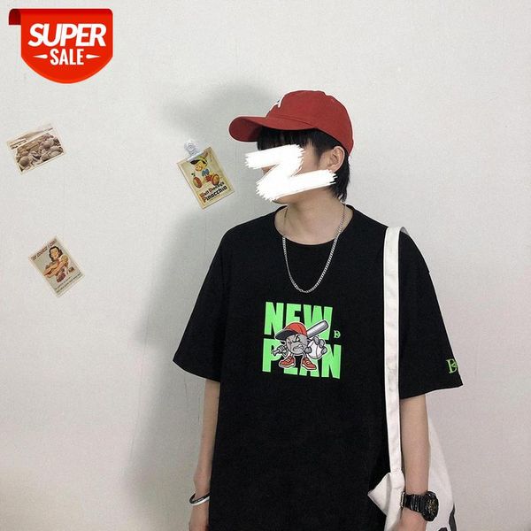 men's short-sleeved loose hong kong style t-shirt all-match net celebrity simple flow student half sleeve #ai6o, White;black
men's short-sleeved loose hong kong style t-shirt all-match net celebrity simple flow student half sleeve #ai6o, White;black