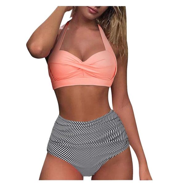 one-piece suits vintage swimsuit two piece retro halter ruched high-waisted bikini 2 pieces swimwear women 2021 beach bathing suit
one-piece suits vintage swimsuit two piece retro halter ruched high-waisted bikini 2 pieces swimwear women 2021 beach bathing suit