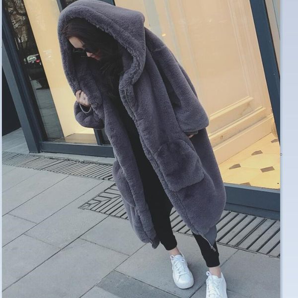 winter long women faux coat beaver rabbit hair thick warm hooded loose elegant female parka plus size fake fur jacket coats lfvy, Black
winter long women faux coat beaver rabbit hair thick warm hooded loose elegant female parka plus size fake fur jacket coats lfvy, Black