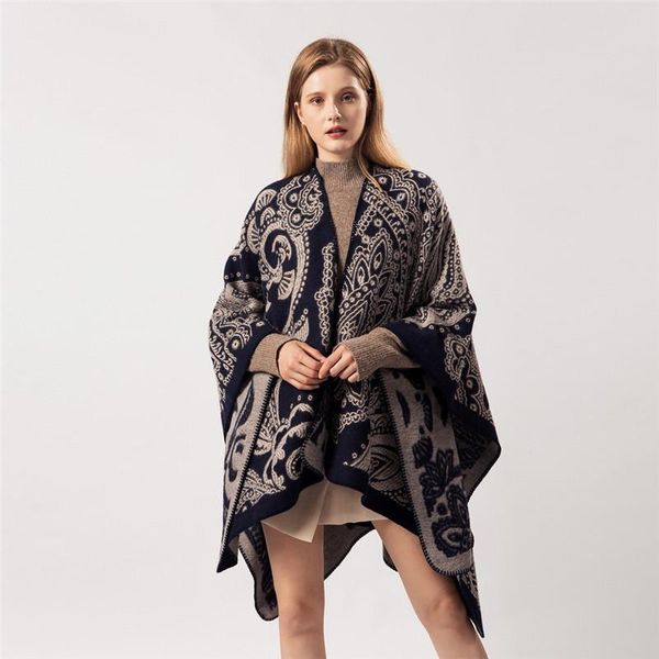autumn winter plus size warm print ponchos and capes for women oversized shawls wraps cashmere femme bufanda scarves, Blue;gray
autumn winter plus size warm print ponchos and capes for women oversized shawls wraps cashmere femme bufanda scarves, Blue;gray