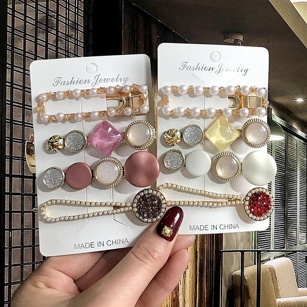 hair accessories 3/4pcs/set korean fashion clip for women trendy simple girl pearl barrettes geometric side headwear
hair accessories 3/4pcs/set korean fashion clip for women trendy simple girl pearl barrettes geometric side headwear