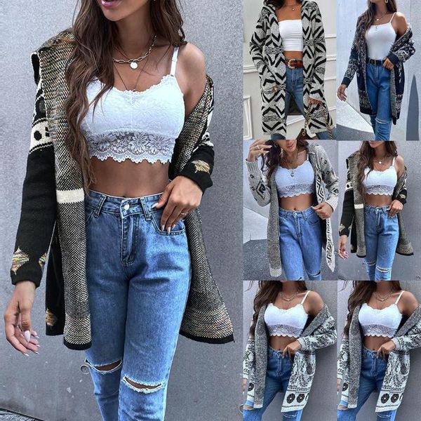 women's jackets 2021 women autumn and winter sweater fashion designer print hooded long-sleeved jacket retro ethnic cardigan, Black;brown
women's jackets 2021 women autumn and winter sweater fashion designer print hooded long-sleeved jacket retro ethnic cardigan, Black;brown