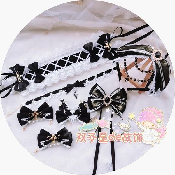 party masks hand-made lolita soft sister black hair band cross edge clamp choker daily all- elegant small headwear props set
party masks hand-made lolita soft sister black hair band cross edge clamp choker daily all- elegant small headwear props set