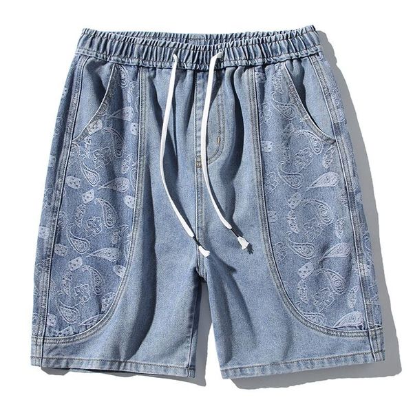 men's shorts cashew embroidery denim men summer elastic waist washed short cowboy pants fashion loose causal jeans male plus size 5xl, White;black
men's shorts cashew embroidery denim men summer elastic waist washed short cowboy pants fashion loose causal jeans male plus size 5xl, White;black