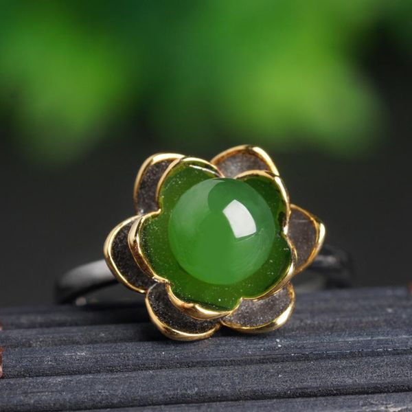 cluster rings jade ring mouth color separation technology to restore ancient ways personality lotus flower bead female, Golden;silver
cluster rings jade ring mouth color separation technology to restore ancient ways personality lotus flower bead female, Golden;silver