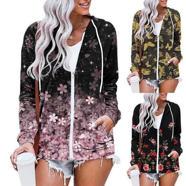 women's jackets spring autumn male casual long sleeve tunics zip up hoodies sweatshirt flower printing zipper with pockets coat#8, Black;brown
women's jackets spring autumn male casual long sleeve tunics zip up hoodies sweatshirt flower printing zipper with pockets coat#8, Black;brown