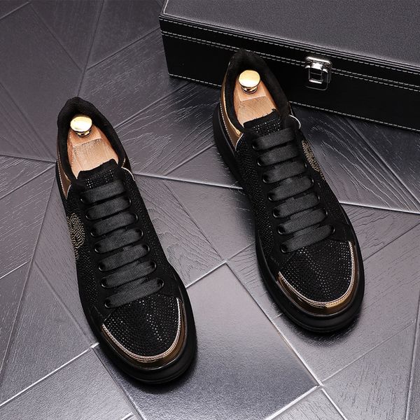 brand fashion men's casual shoes germuss diamond rhinestones handmade lace-up business loafers comfortable breathable walking sneaker b, Black
brand fashion men's casual shoes germuss diamond rhinestones handmade lace-up business loafers comfortable breathable walking sneaker b, Black