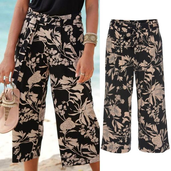 women's pants & capris high waist printing trousers women bohemian cropped boho floral print beach pockets vintage harem, Black;white
women's pants & capris high waist printing trousers women bohemian cropped boho floral print beach pockets vintage harem, Black;white